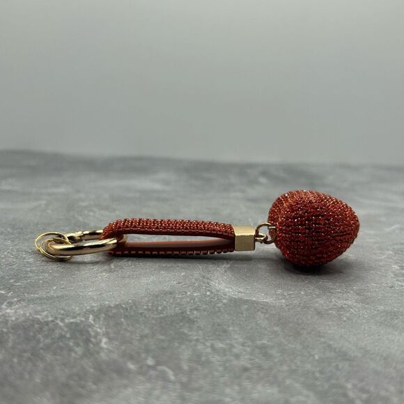 NWOT Sparkling Red Rhinestone Heart Keychain Charm Purse Key Ring - Picture 3 of 9